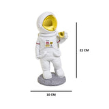 White Resin Coffee on the Moon Astronaut Figurine 210mm