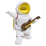 White Resin Guitar Playing Astronaut Figurine 170mm