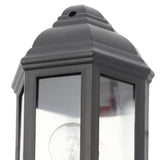 Black Vintage Outdoor Flush Coach Lantern Wall Light