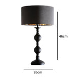 Black Metal Candlestick Table Lamp