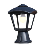 Black Outdoor Modern Lantern Pedestal Post Light 290mm | Coastal IP55