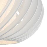 White Polycarbonate Vintage Retro Easy Fit Slanting Elliptical Dome Pendant Shade 30cm