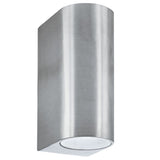 Stainless Steel Outdoor Modern Curved Up & Down Spotlight Wall Light 150mm