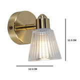 Satin Brass single Wall Light with Pull Cord