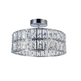 Chrome Cyrstal Modern 4 Lamp Bathroom Semi Flush Light