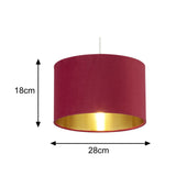 Pink Velvet Drum Lampshade