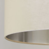 Cream Beige Velvet Fabric Table Light Shade