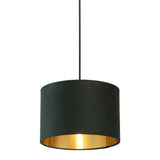 Forest Green Velvet Easy Fit Pendant Shade