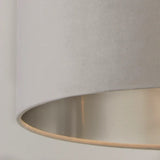 Grey Velvet Fabric Table Light Shade