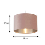 Pink Velvet Drum Lampshade