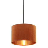 Burnt Orange Velvet Easy Fit Pendant Shade