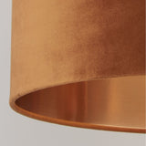 Orange Velvet Fabric Table Light Shade