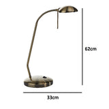Adjustable table lamp for reading