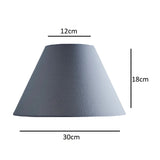 Grey 12 Inch Lampshade for table lamp