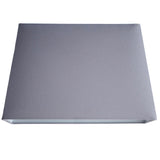 Britalia BRL15RLINEN/GREY Grey Linen and White Inner Vintage Rectangular Tapered Shade - 38cm Length (15 Inches)
