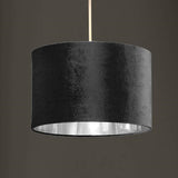 Silver Velvet Pendant Shade