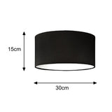 Black Drum Table Lamp Shade