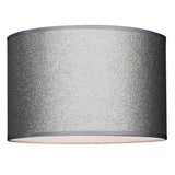 Silver Easy Fit Round Drum Lampshade
