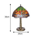 Retro Dragonfly Tiffany Glass Lamp