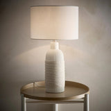 Cream Ceramic Table lamp with Linen Shade