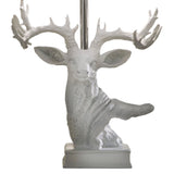 White Deer Antler Table Lamp