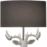 White & Grey Vintage Stag Desk Light