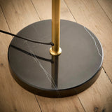 Marble Base Table Lamp with Clear Glass Shade