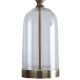 Clear Glass Bell Cloche Jar Dome Table Light