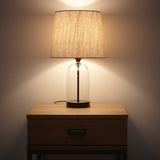 Matt Black & Dome Glass Table Lamp