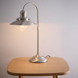 Chrome Fisherman Table lamp with clear glass