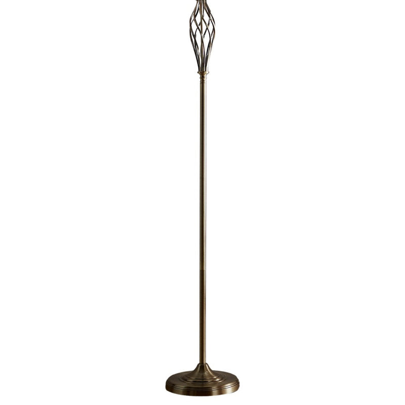 Antique Brass Barley Twist Floor Lamp