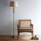 Brass Metal Open Metal Work Floor Lamp