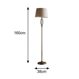 Antique Brass Twist Metal Floor Lamp