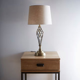 Brass Metal Open Metal Work Table Lamp