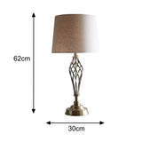 Antique Brass Twist Metal Table Lamp