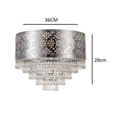 Silver Pendant Crystal Chandelier