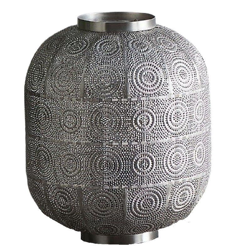 Britalia BRLENVASN/TL Satin Nickel Geometric Moroccan Design Modern Basket Table Lamp