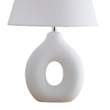 Britalia BRLGRACE/TLWS White Ceramic Modern Table lamp with White Cotton Shade