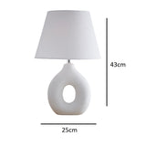 White Ceramic Sculpture table lamp
