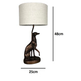 Dog Stature Table Lamp with Shade