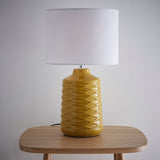 Yellow Geometric Ceramic Table Lamp