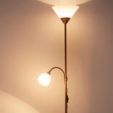 Gold Mother and Child Floor Lamp