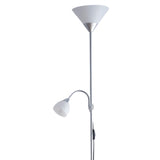 Matt Silver Modern Mother & Child Floor Reading Light