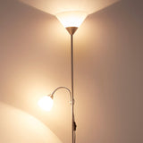 Silver Mother and Child Floor Lamp