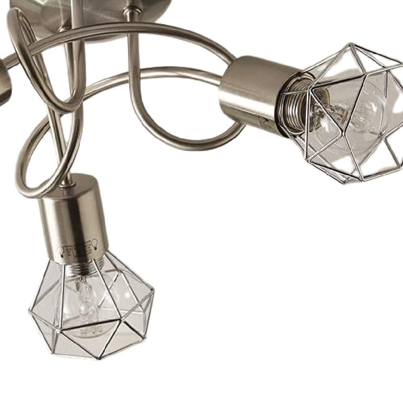 Satin Nickel 3 Lamp Ceiling Light