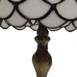 Cream Tiffany Glass Table Desk Lamp