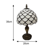 Retro Cream Tiffany Glass Lamp