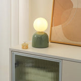 Green Ceramic and Glass table lamp