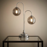 Table Lamp with Smoked Glass