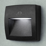 Black LED Outdoor Coastal Brick Wall Light 15cm
